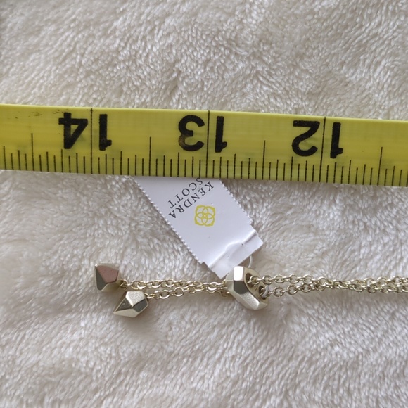 NEW Kendra Scott Tammy Custom Color Bar Necklace Gold Cobalt Blue Adjustable - Picture 10 of 14